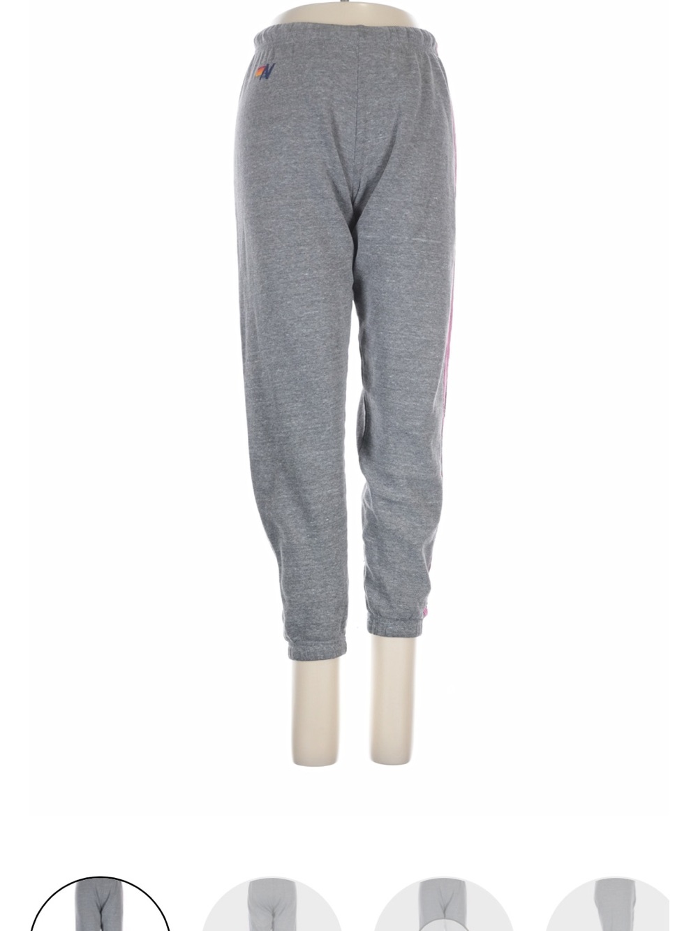 Aviator Nation Gray Joggers with Pink Side Stripe